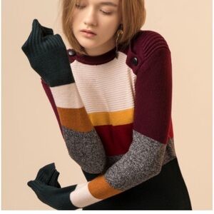 Genuine People Block Color Sweater